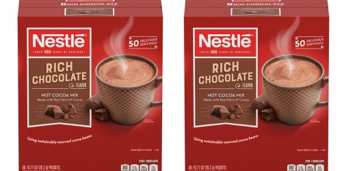 Nestle Hot Cocoa Mix 50-Pack Only $5.62 Shipped at Amazon (Just 11¢ Each)