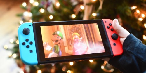 Nintendo Switch w/ Blue & Red Joy‑Con + $30 Amazon Credit Just $299 Shipped