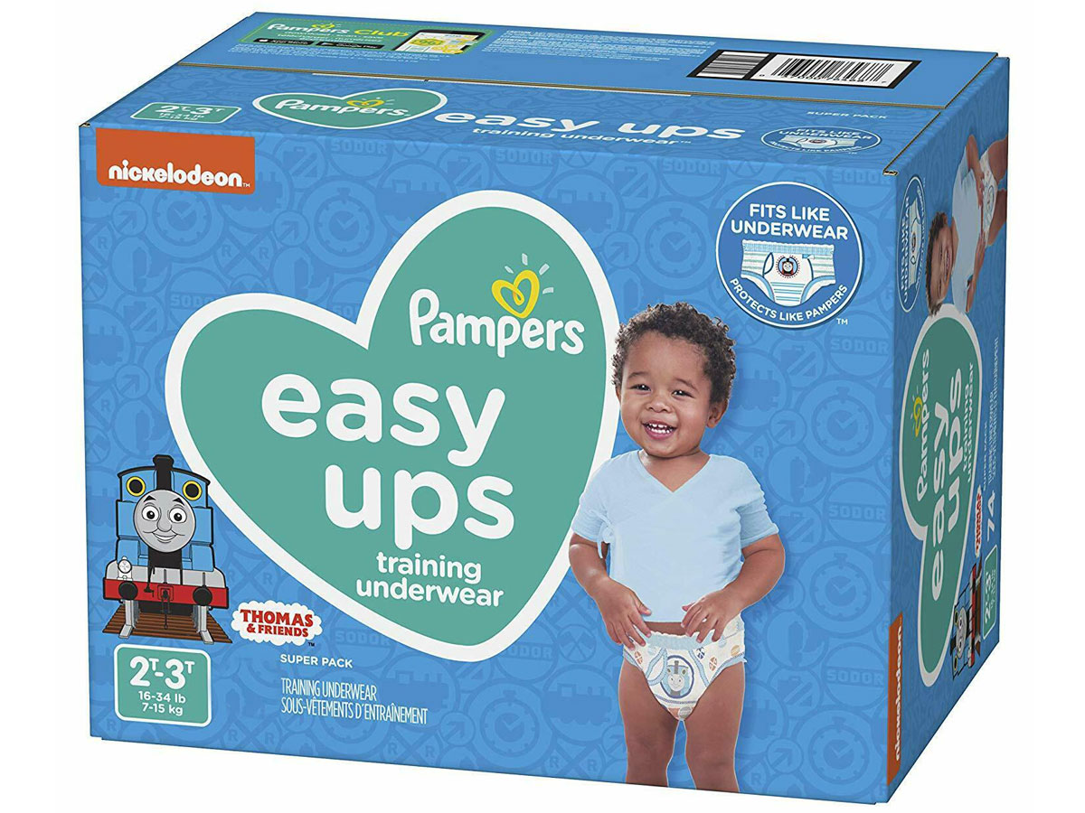 Pampers Easy Ups Pull On Disposable Potty Training Underwear for Boys, Size 4, 2T-3T 140 Count