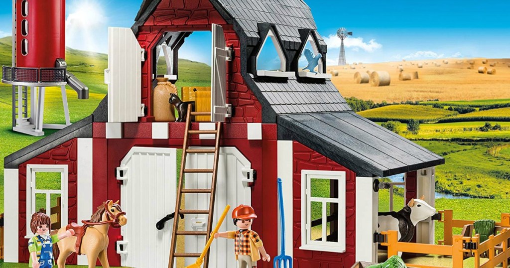 little toy barn and farm animals