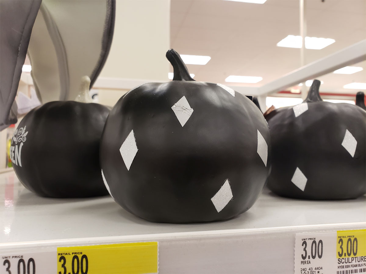 Diamond Black Foam pumpkin at Target