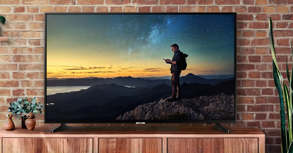 Samsung Smart TV on cabinet