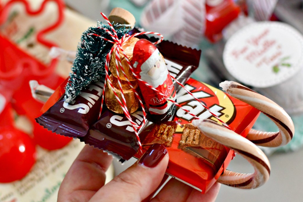 santa sleigh in candy
