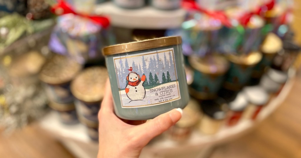 snowflakes & citrus candle 