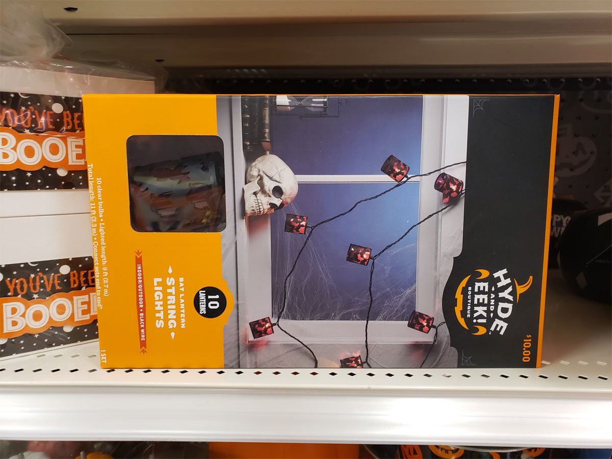 bat cover string lights at target