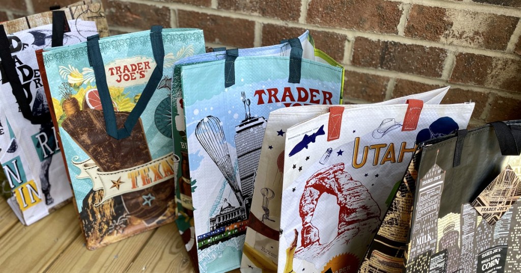 reusable shopping bags from Trader Joe's