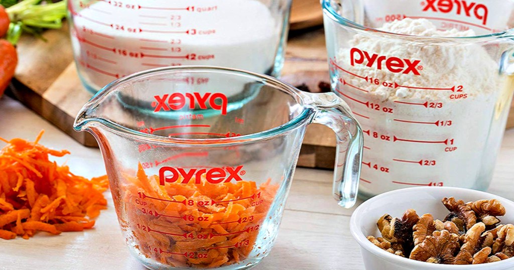 4-Piece Pyrex Glass Measuring Cup Set
