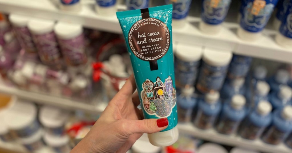 Bath & Body Works Body Cream in hand in-store