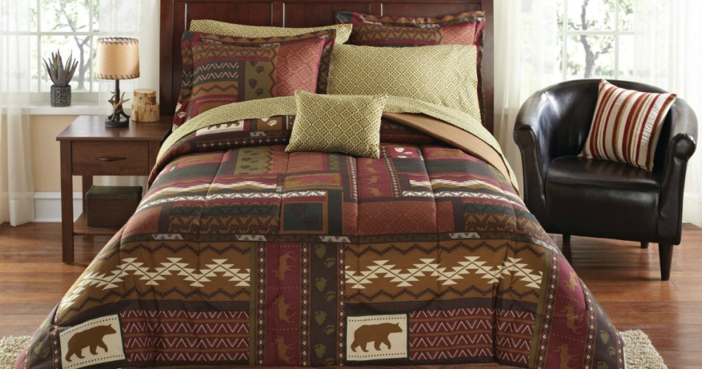 Mainstays Cabin Bedding in Bedroom