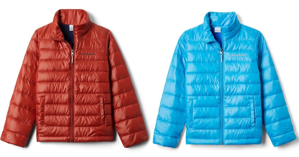 two kids columbia down jackets