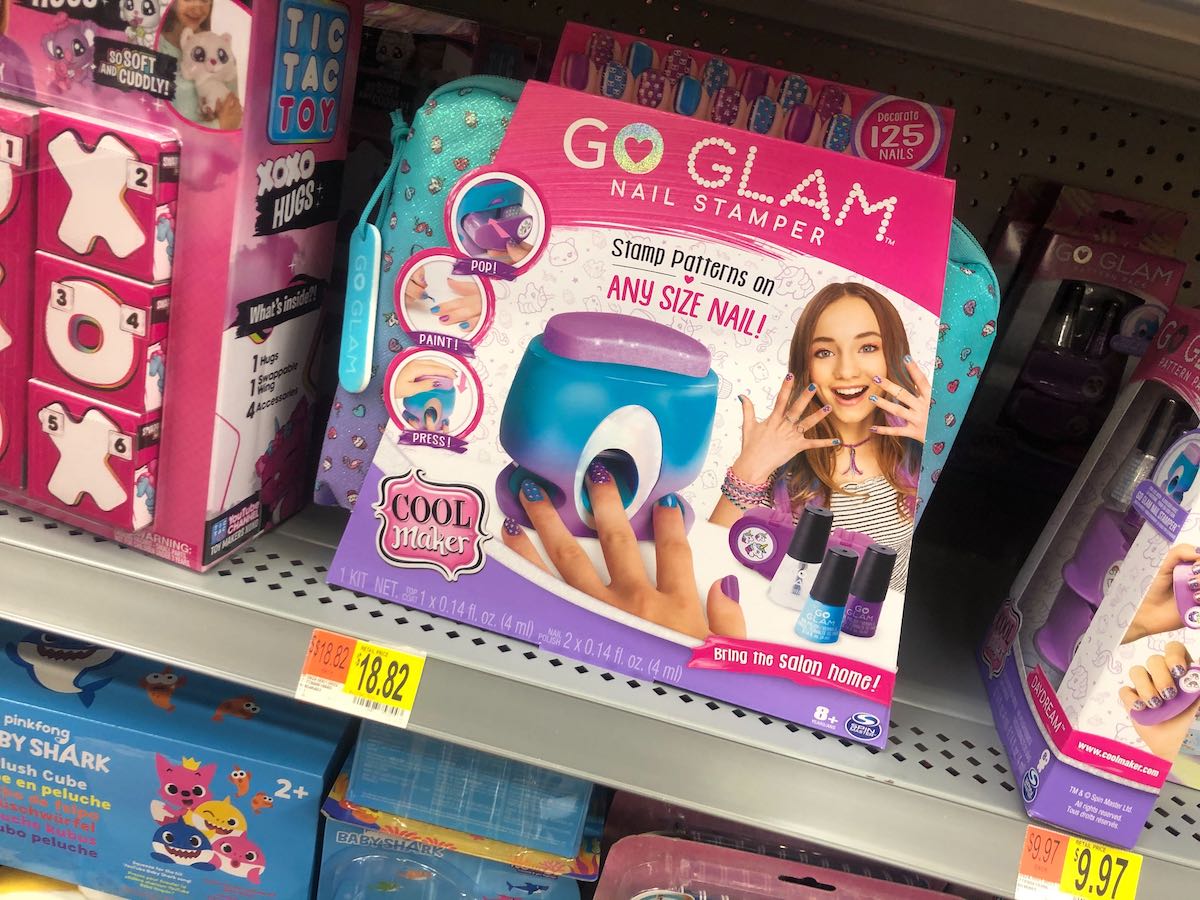 GO GLAM Nail Stamper Kit on shelf at walmart