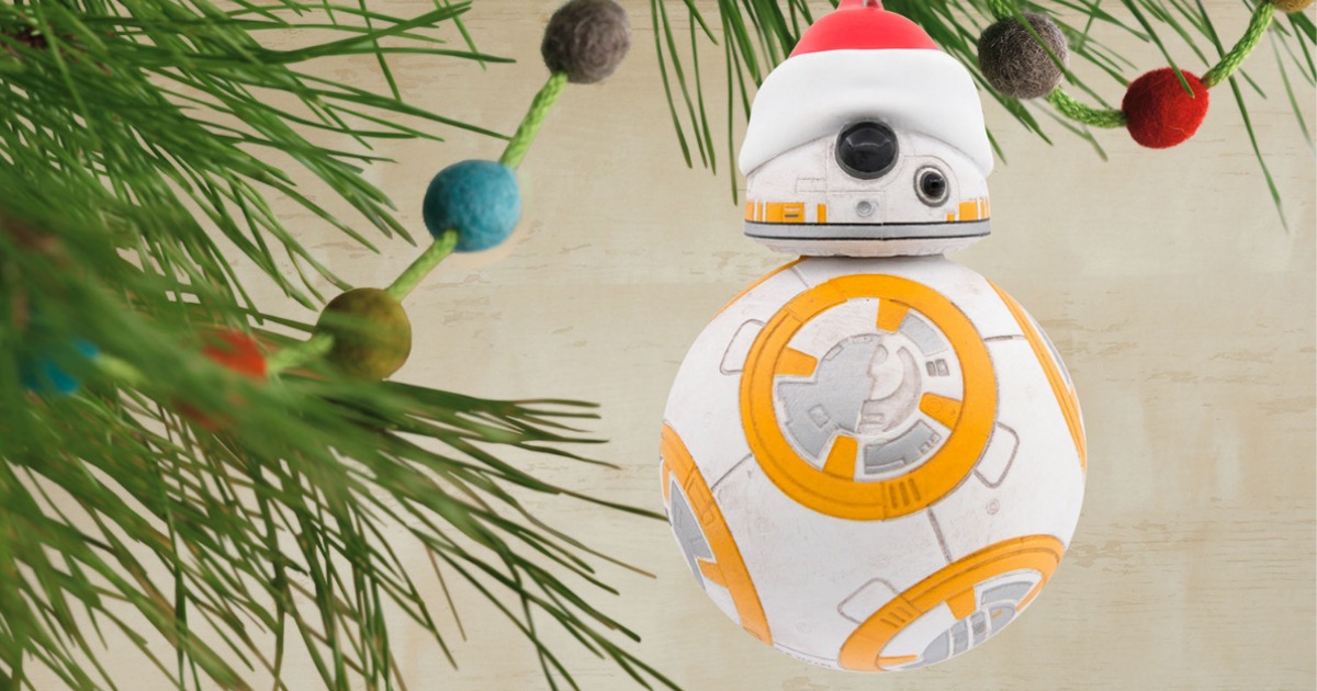 Hallmark BB-8 Star Wars Ornament hanging on tree