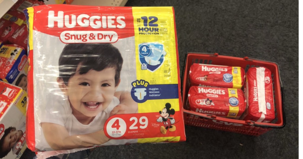 Huggies in basket