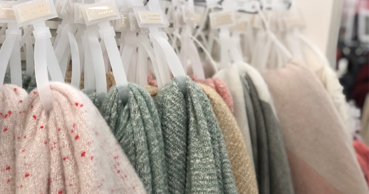 lauren conrad sweaters hanging up at store
