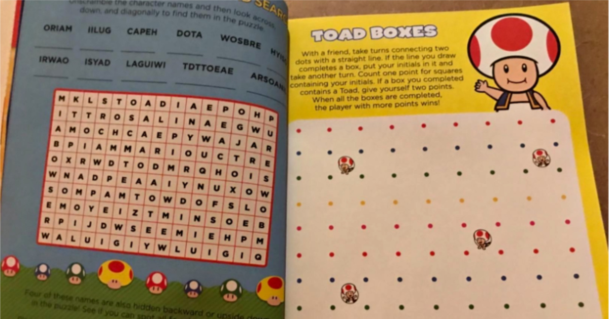 pages inside mario book