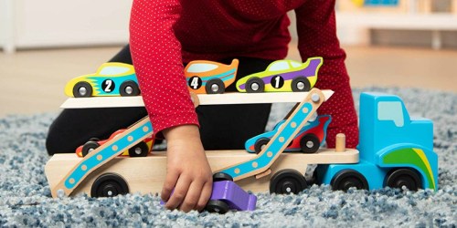 Melissa & Doug Mega Race Car Carrier Only $15.49 (Regularly $28) | Includes 6 Cars