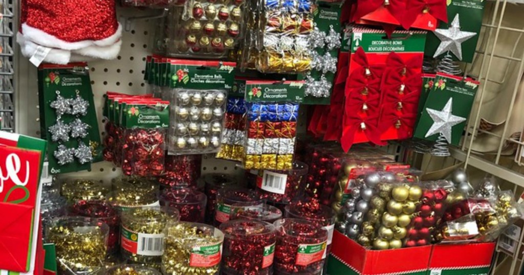 Mini Tree Ornaments and Stars at Dollar Tree