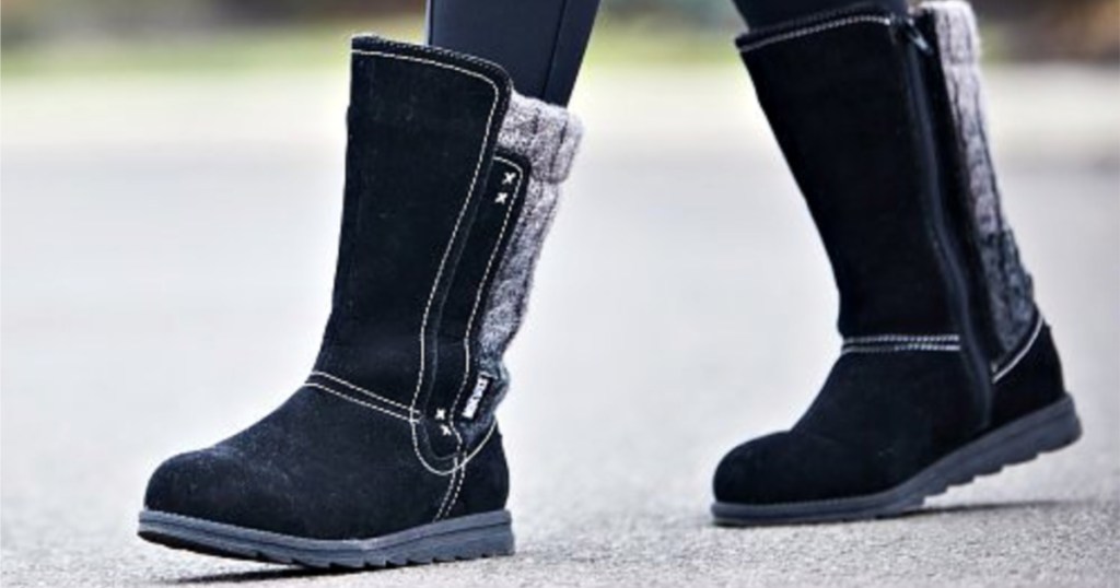 woman wearing muk luks boots