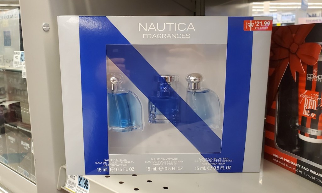 Nautica Fragrances Gift Set on shelf