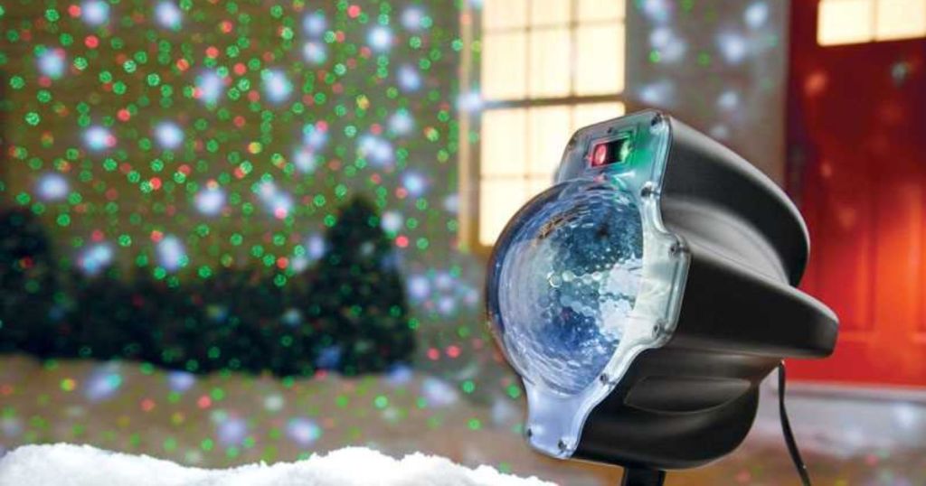 Night Stars Snowfall LED Laser Light projector with house display