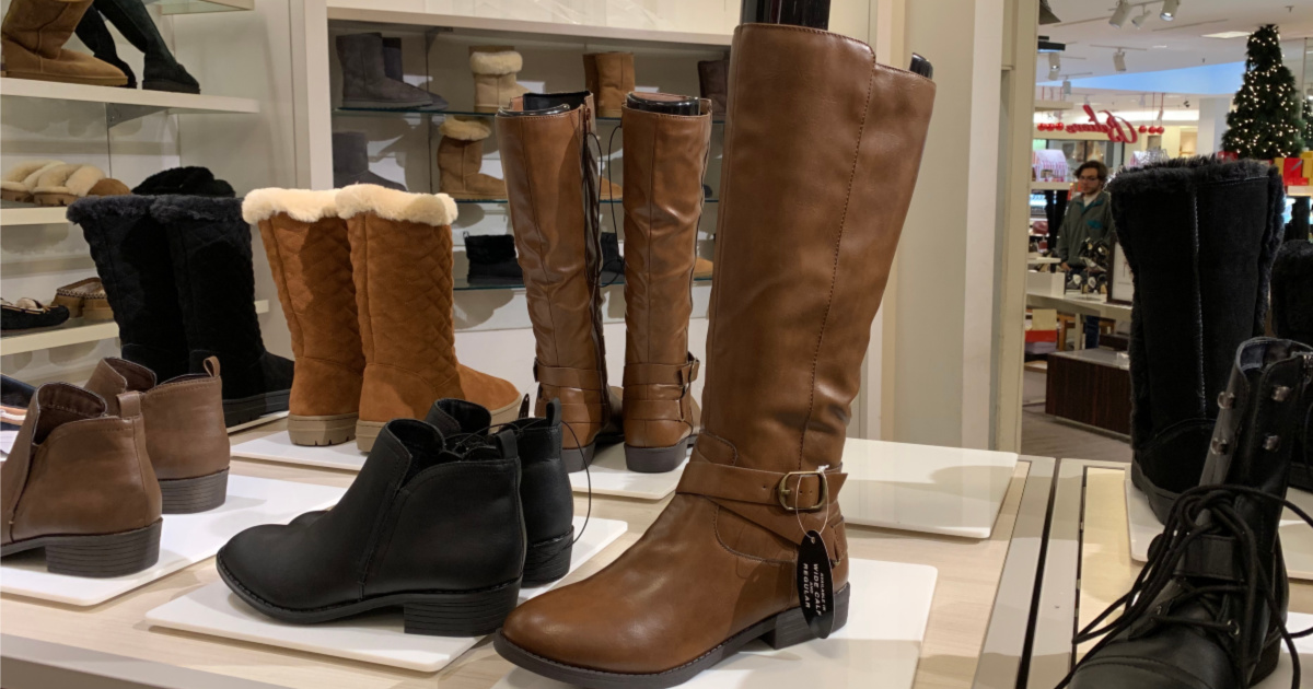 brown Style & Co Madixe Riding Boots in store