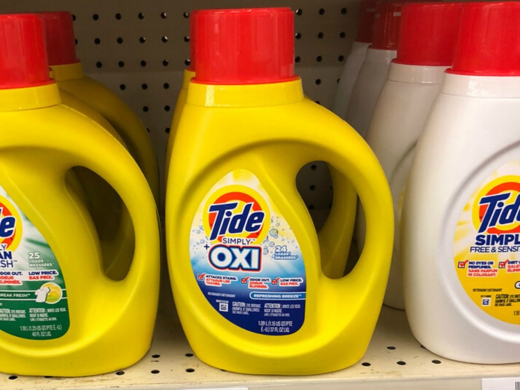 Tide Simply laundry detergent on shelf in-store