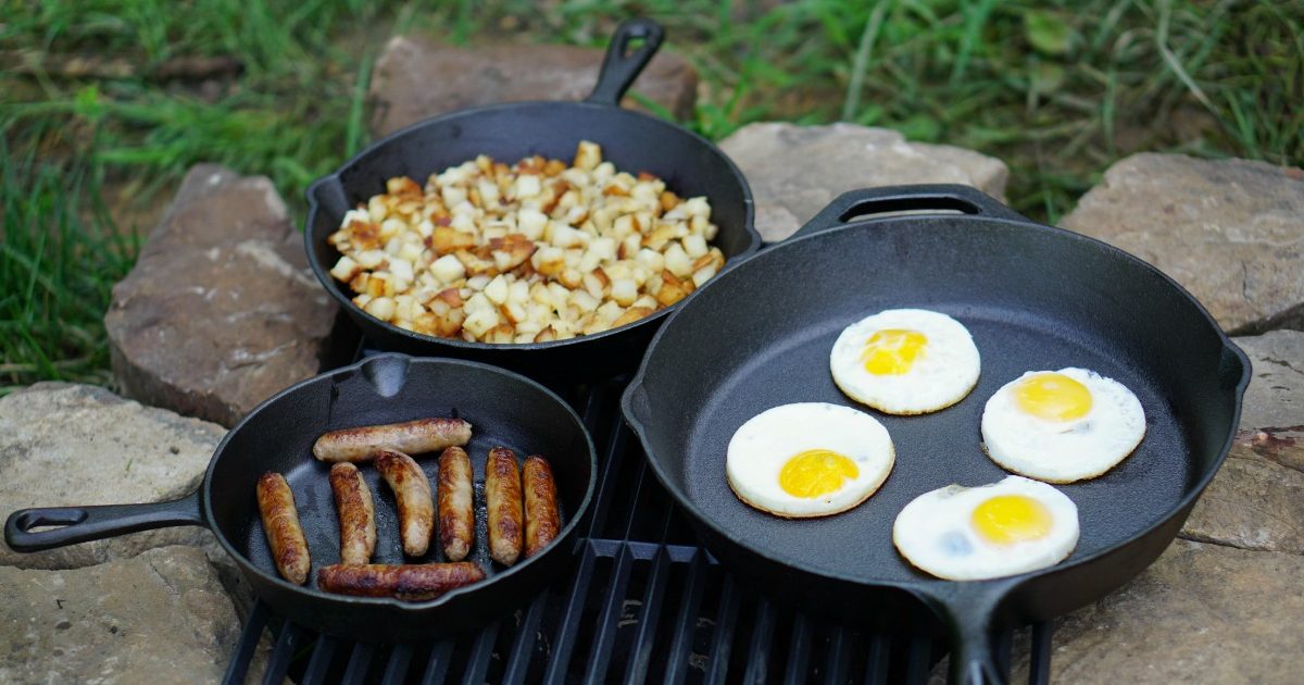 Ozark Trail 3-Piece Pre-Seasoned Cast Iron Skillet Set