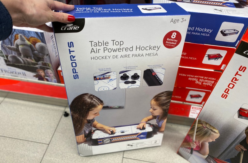 tabletop air hockey at ALDI