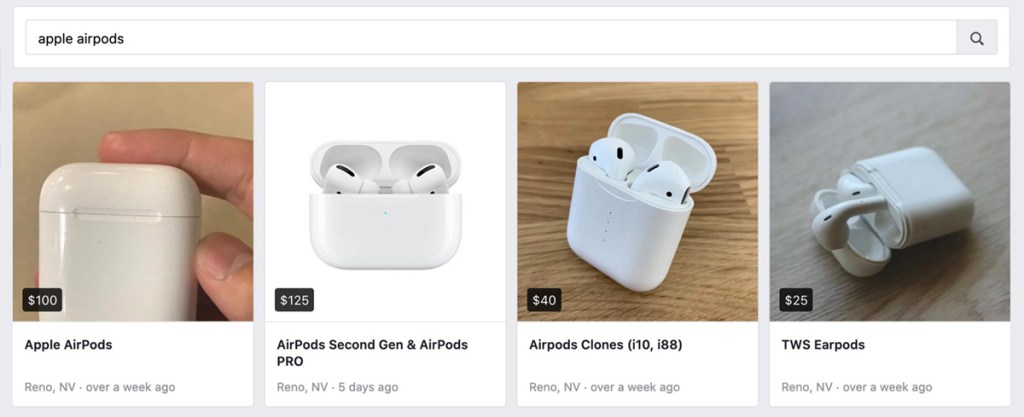 apple airpods on Facebook Marketplace