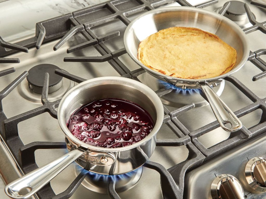 All-Clad 8″ Fry Pan and 1-quart Sauce Stainless Pan