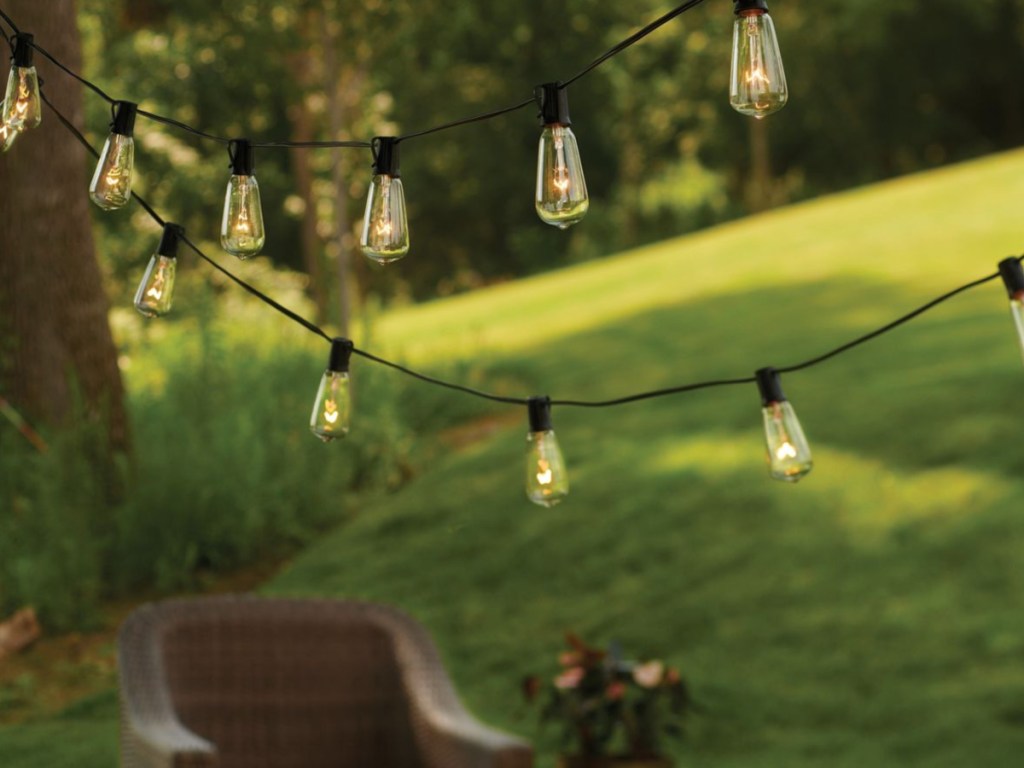 hanging lights outdoors