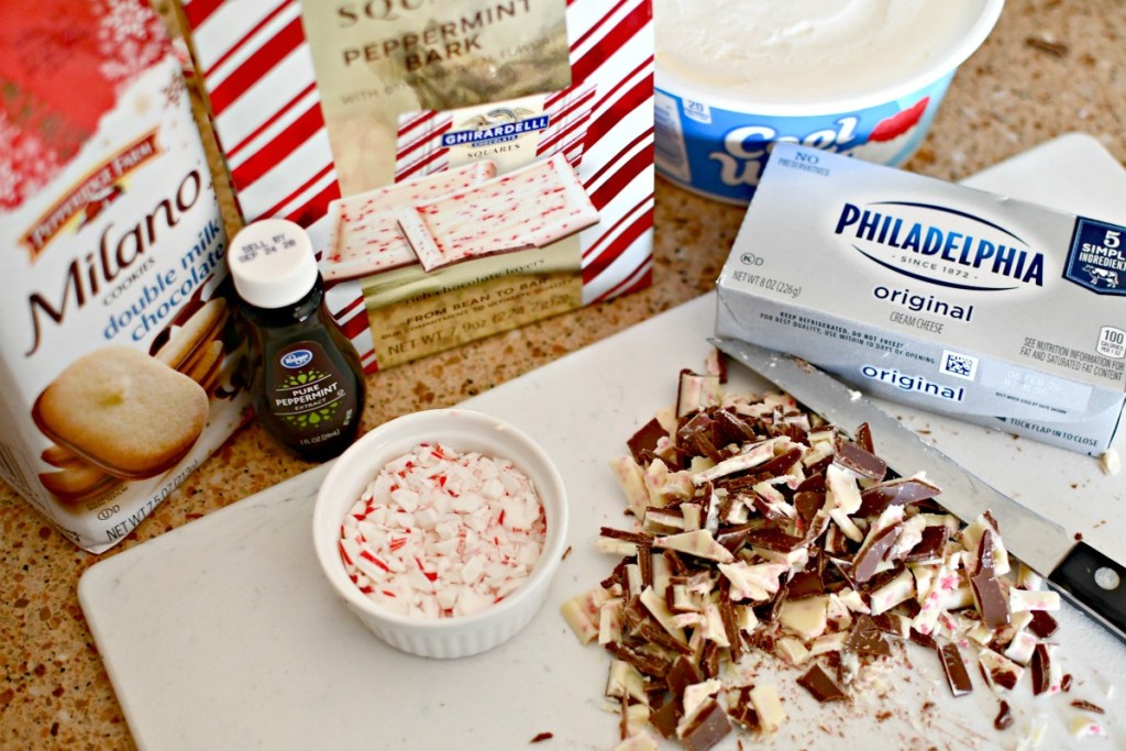 ingredients for peppermint dessert