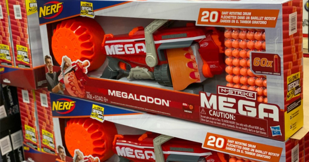 nerf megalodon on store shelf