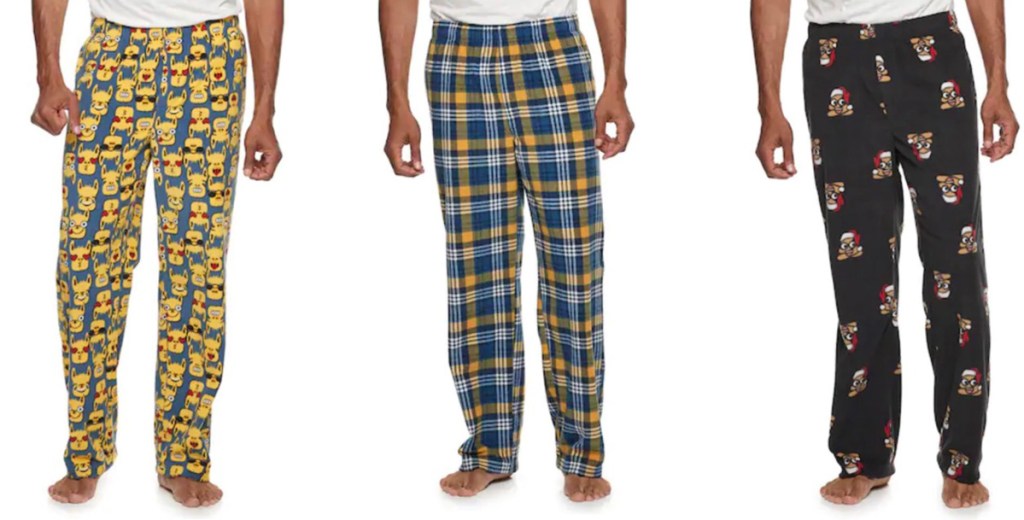 men wearing pajama pants