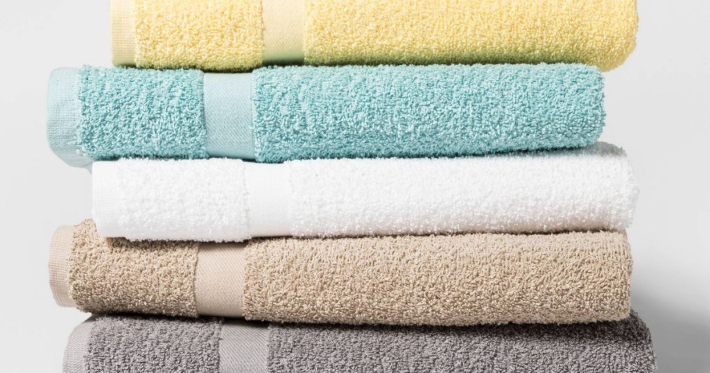 stack of room essentials bath towels