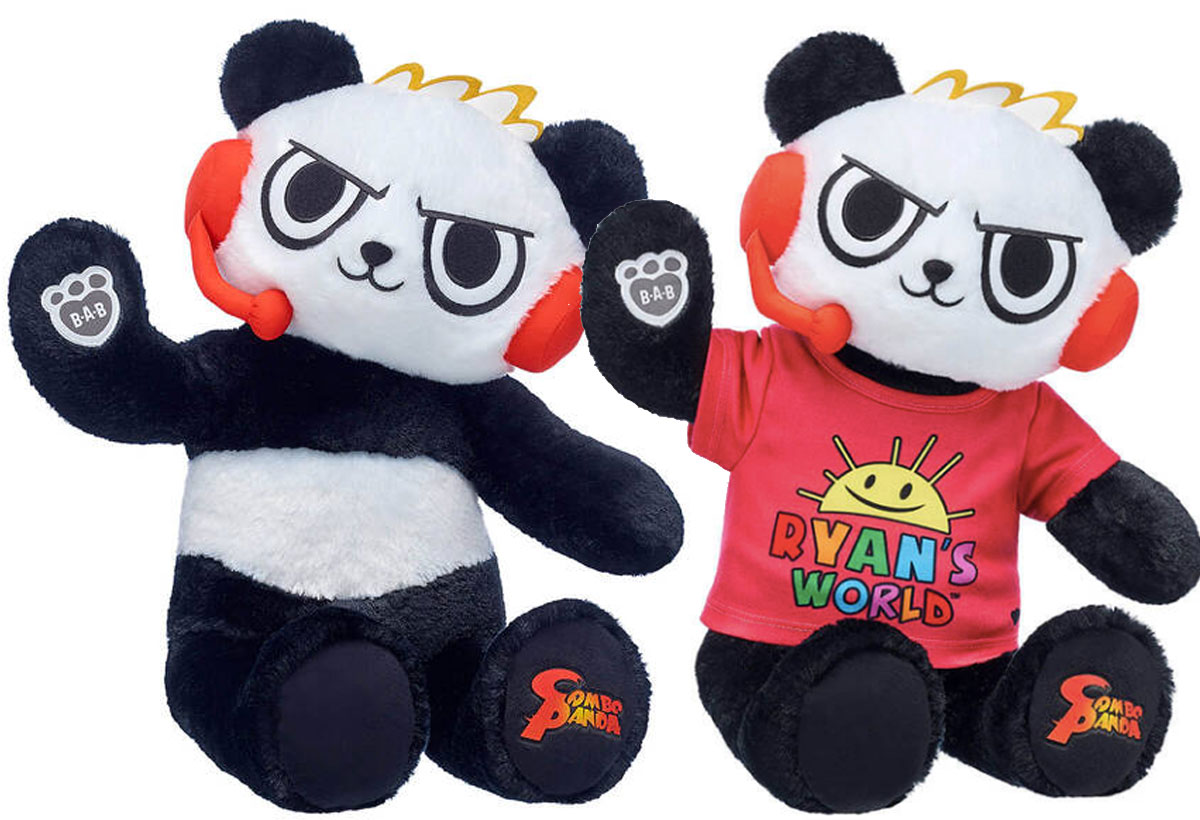 Ryan's World Combo Panda Plush with and without shirt