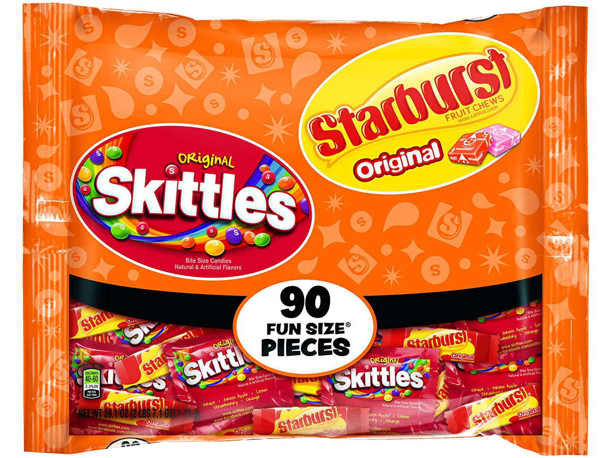 Skittles & Starburst Fun Size 90-Count Bag Stock Image