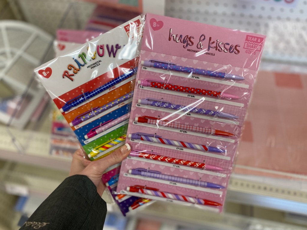 tear & share Valentine pencils