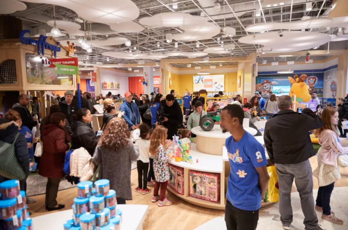 interior of the Paramus, NJ Toys R Us store