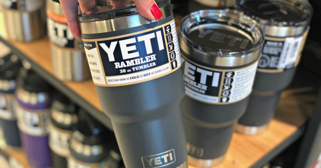 yeti tumbler in the store