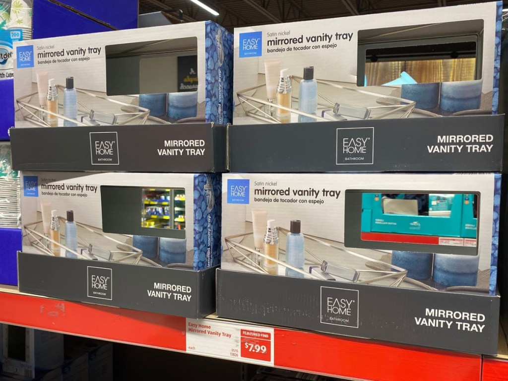 Easy Home Mirrored Vanity Tray at Aldi