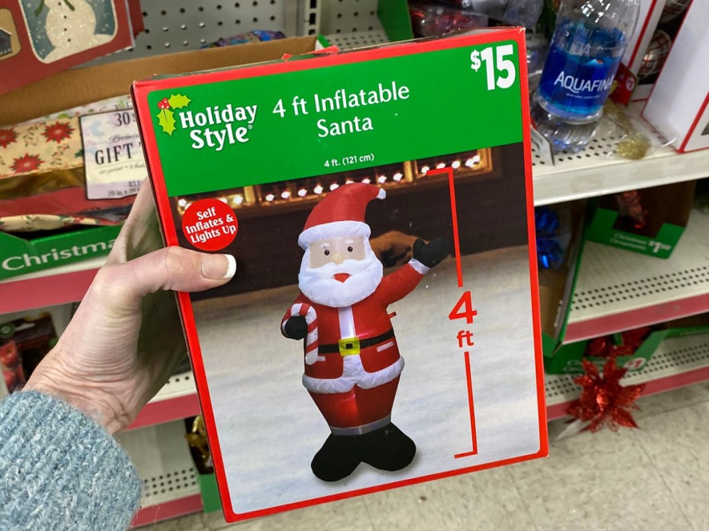 Holiday Style 4 foot inflatable santa dollar general