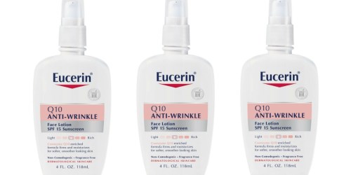 Eucerin Q10 Anti-Wrinkle Face Lotion SPF 15 Only $4.96 Shipped on Amazon