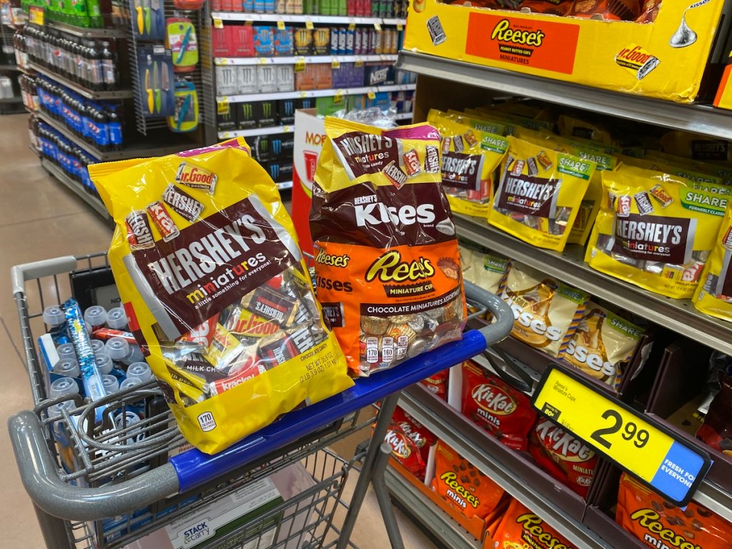 Hershey's Candy Party Bags on Kroger Cart