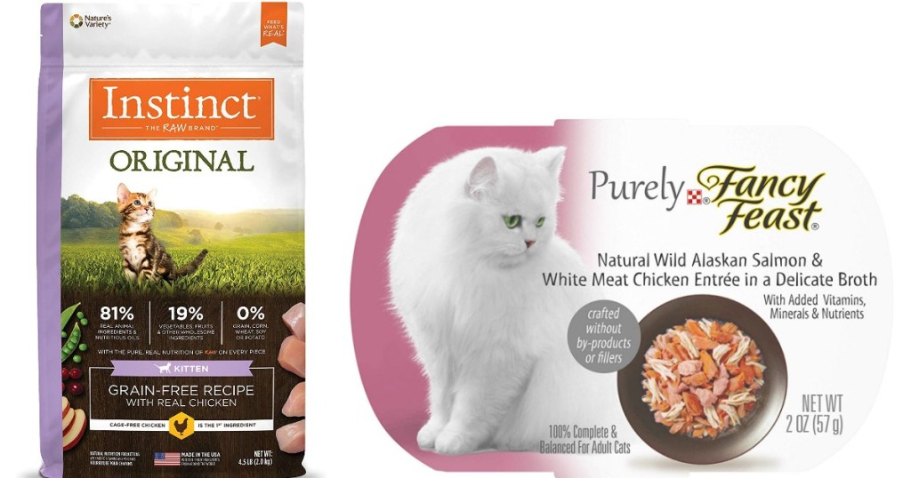 Instinct and Fancy Feast Cat Foods