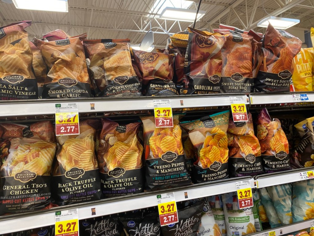 Kroger Chips on store shelf