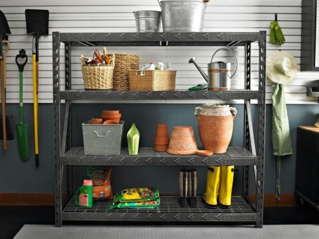 Gladiator 4-Shelf Welded Steel Garage Shelving Unit Home Depot