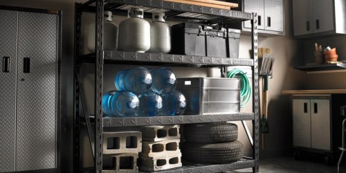 Welded Steel 4-Shelf Garage Shelving Unit Only $137.99 at Home Depot (Regularly $230) | Supports Up to 8,000 Pounds