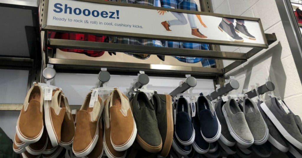 shelf with Old Navy Boys Slip on Sneakers in store