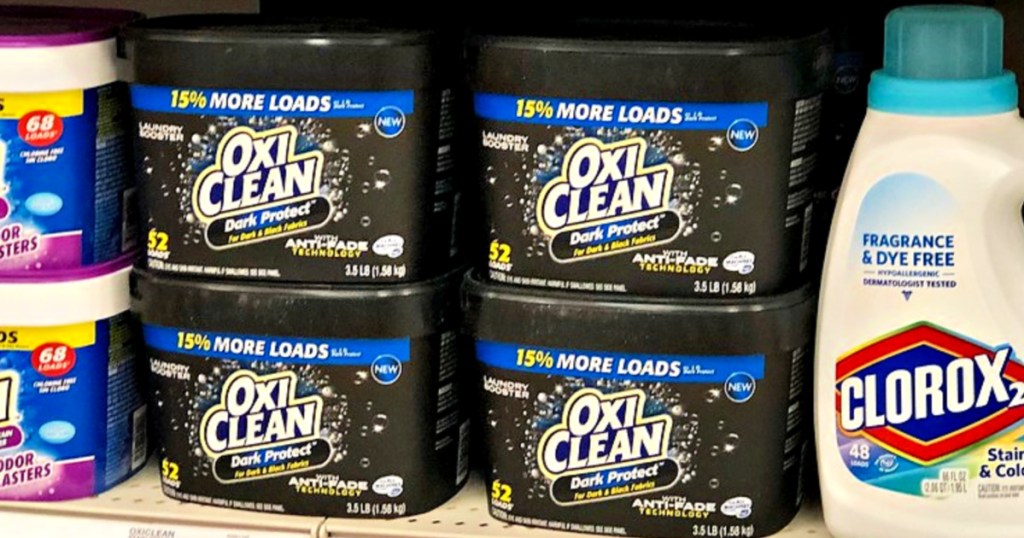OxiClean Dark Protect on shelf at store